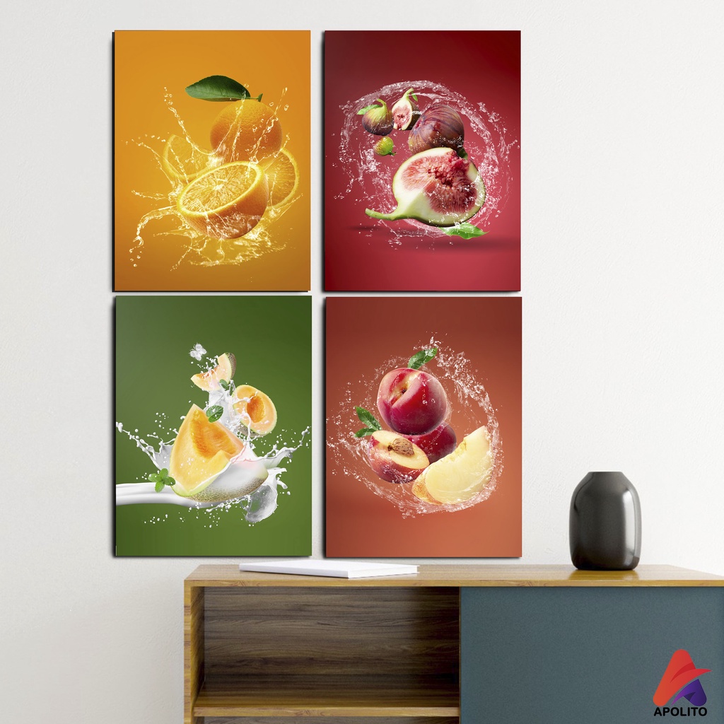 HIASAN DINDING BUAH PAJANGAN APOLITO (15X20 CM) WALL DECOR HIASAN DINDING RUANG HIASAN GAMBAR BUAH