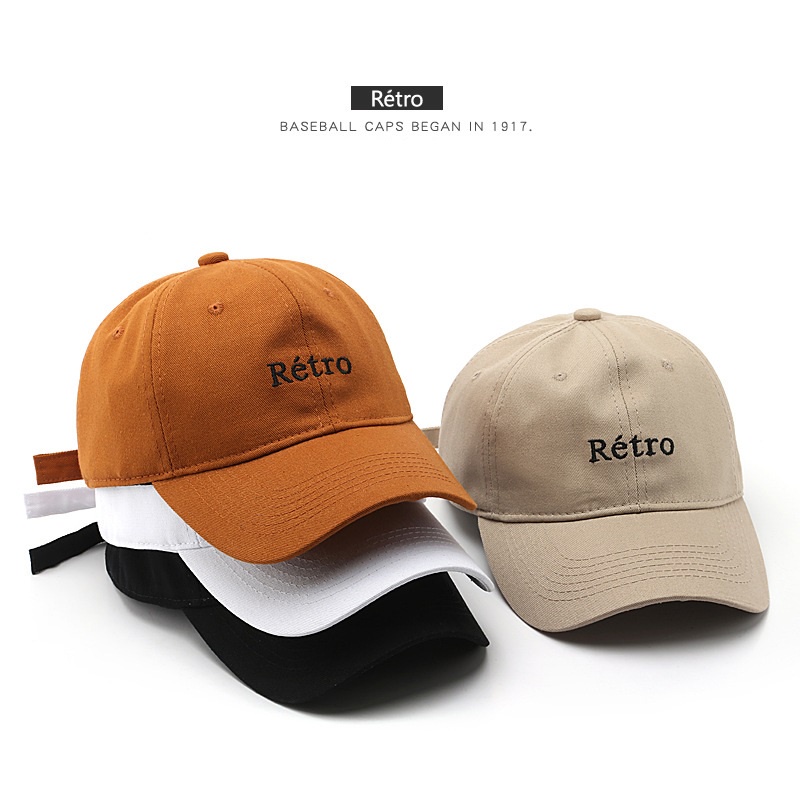 HATSAVENUE-220 Topi Baseball Unisex Model Retro Bahan Lembut Bordir Retro