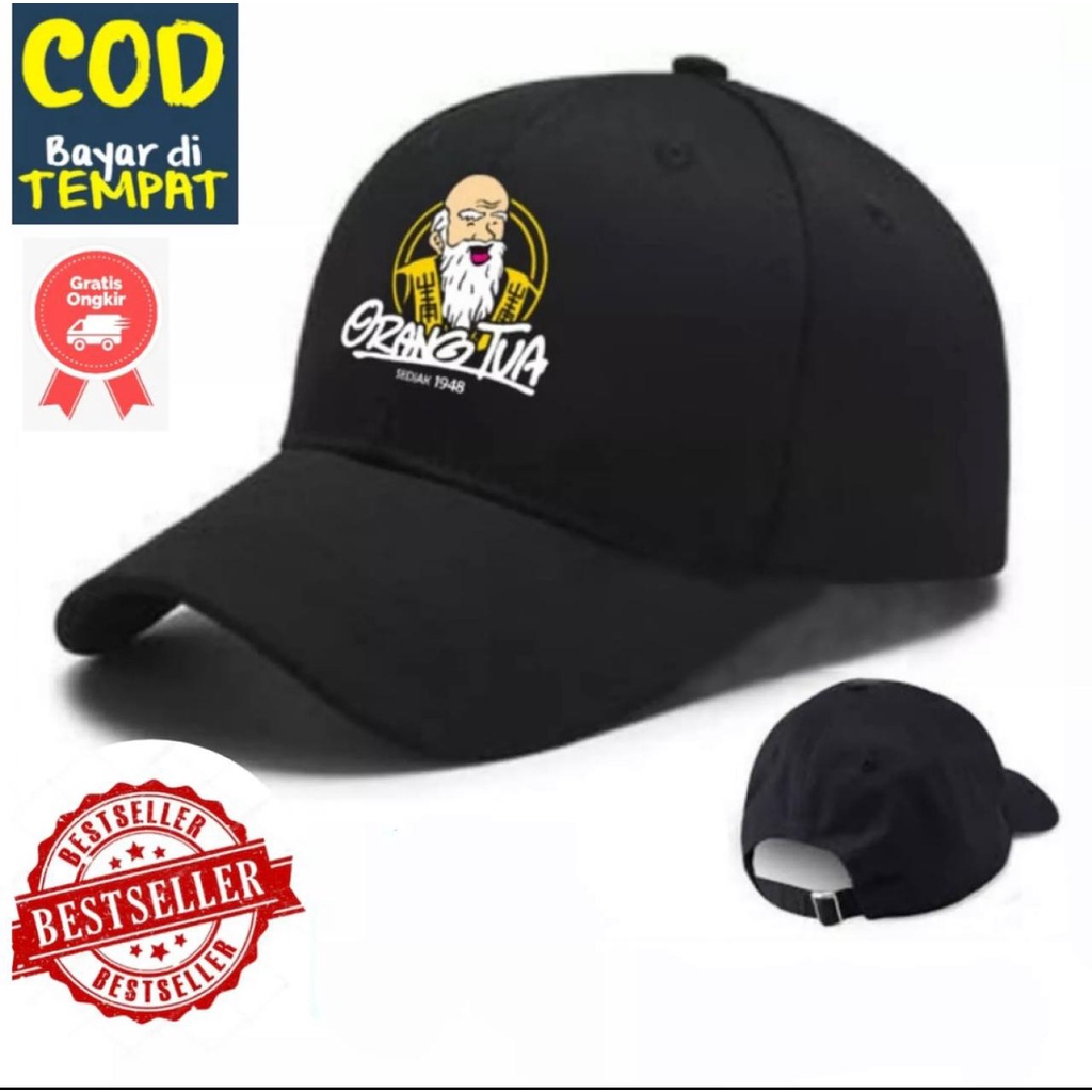 TOPI BASEBALL DISTRO CAP ORANG TUA MODEL TERBARU KEKINIAN LOGO BORDIR