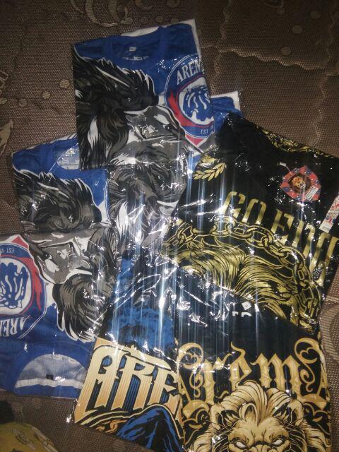 Baju Kaos Arema Fc Motif Warna Putih Cewek Cowok Aremania Aremanita 2019 Bagus Murah Mboissam Kc71