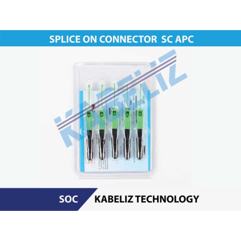 Splice On Connector SOC Konektor SC APC Sambungan Fiber Optik FTTH