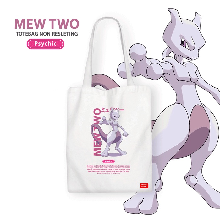 (SALE) POKEMON TOTEBAG KANVAS ANIME PREMIUM / TOTEBAG POKEMON MEW TWO / TOTE BAG KANVAS ANIME / TOTEBAG ARCEUS