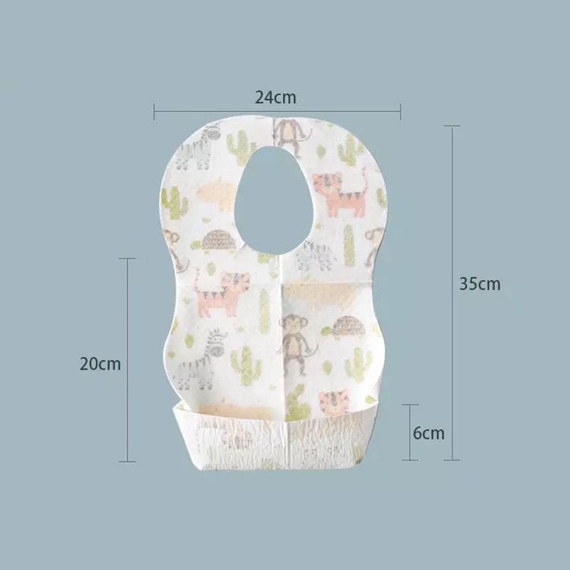 Slabber Disposable Bib - Celemek Makan Bayi Sekali Pakai//termurah