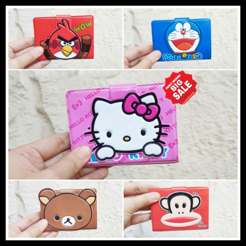 (SALE) DOMPET KARTU DORAEMON HELLO KITTY RILAKKUMA PAUL FRANK / DOMPET KARTU NAMA ATM KARAKTER DORAE