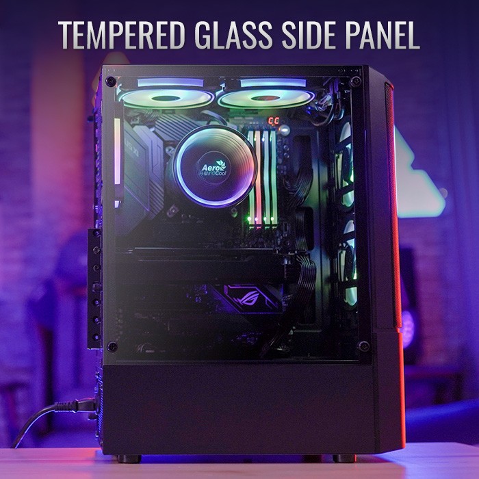 AEROCOOL QUANTUM MESH MID TOWER CASE TEMPERED GLASS