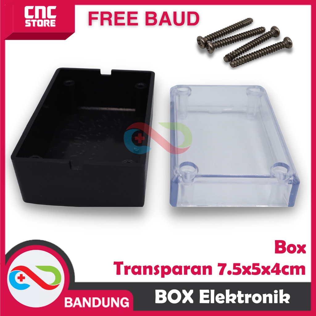 BOX TRANSPARAN BOX TOSO 36 LED 7,5X5X4CM KOTAK ELEKTRONIK BOX ELECTRONIC RANGKAIAN