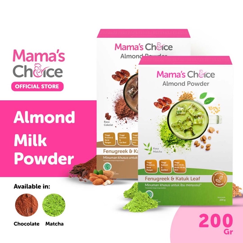 Mama's Choice Asi Booster Susu Almond Powder Daun Katuk Mama Choice Pelancar Asi