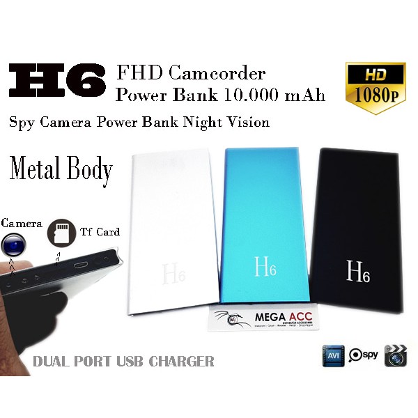 Power Bank H6 - Spy Camera Fhd1080p Hidden Camcorder Infrared
