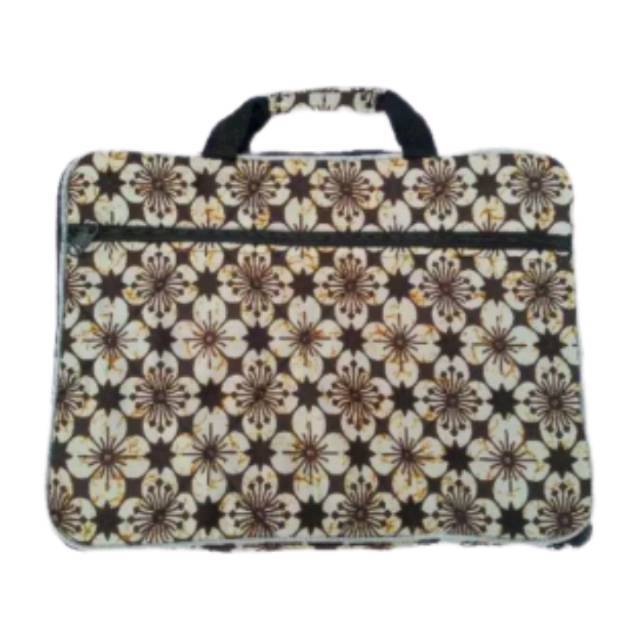 TAS LAPTOP 12 INCHI BAHAN BATIK - TAS NOTEBOOK NETBOOK - SOUVENIR MURAH KHAS JOGJA