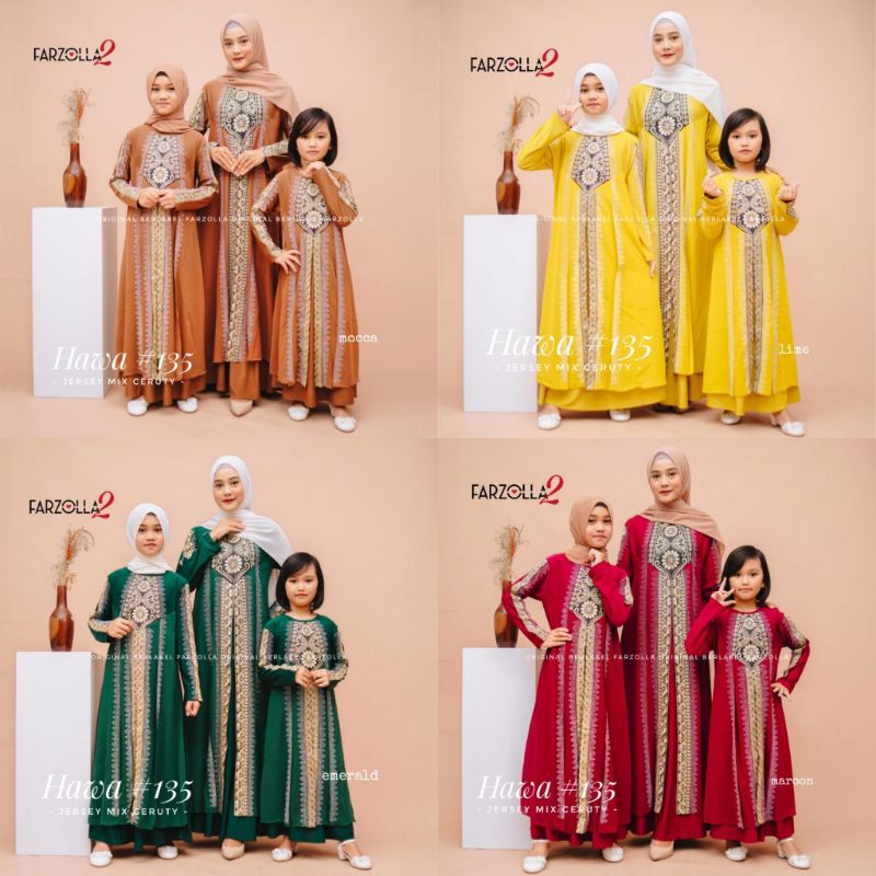 Gamis Turky Abaya Couple Ibu dan Anak / Abaya Couple / Gamis Anak / Gamis Abaya Turki Anak