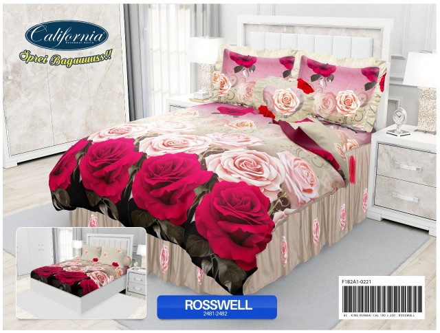 Hs Sprei Fitted 160/180 California (puspha,jane,elba,vinca,misha,rosea,roswell,alena)