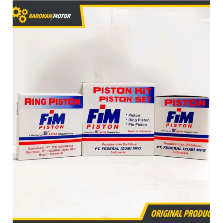 PISTON KIT SEHER SET KAZE OVERSIZE 53 53.5 54 54.5 55 56 PIN 13 FIM IZUMI-7
