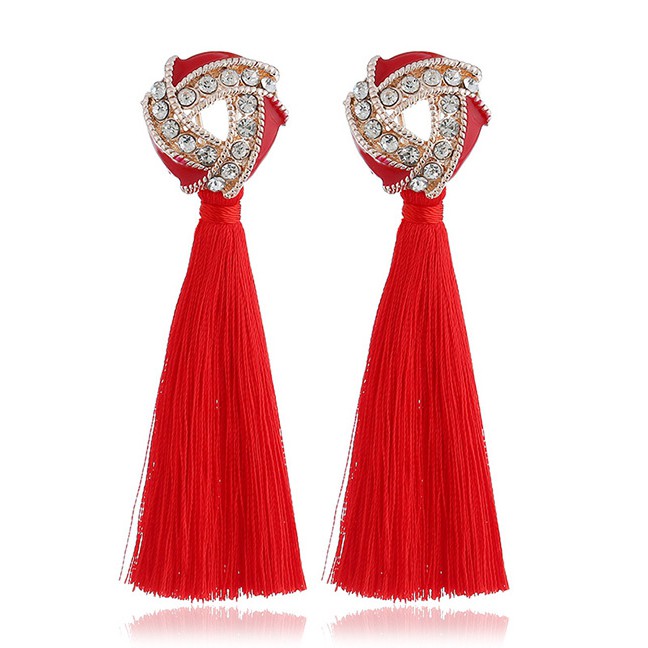 LRC Anting Tusuk Fashion Tassel Decorated Earrings