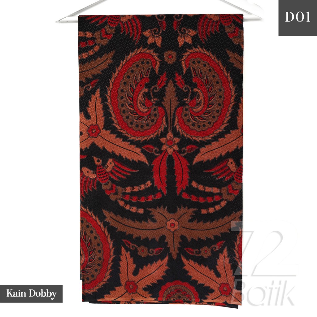 KAIN BATIK PREMIUM Dobby Motif Gurdo Warna Hitam Merah Orange Hijau Dolbi Dobi Doby 723569 CAP 72 - Jarik Jarit Samping Kebat Panjang Batik Dobby Modern Premium Bahan Seragam Batik Pernikahan Kantor Keluarga Murah Kamen Jadi Batik Bali Lembaran