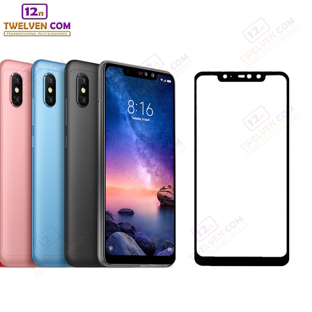 [FLASH SALE] zenBlade 5D Full Cover Tempered Glass Xiaomi Redmi Note 6 Pro - Hitam