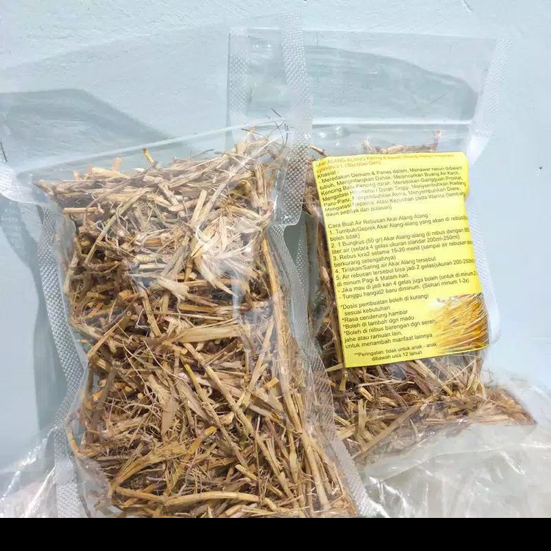 

Akar ALANG ALANG Kering 50gr Panas Dalam Demam Antioksidan
