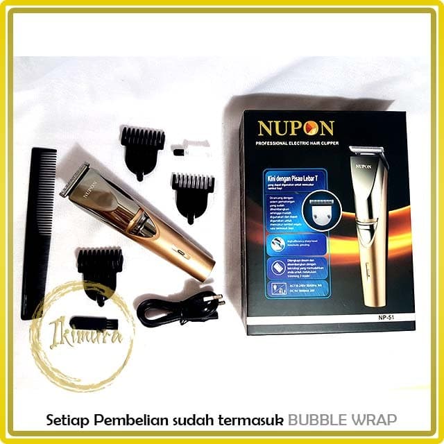 Cukuran rambut Hair Clipper Nupon NP-51 Rechargeable Hair Shaver