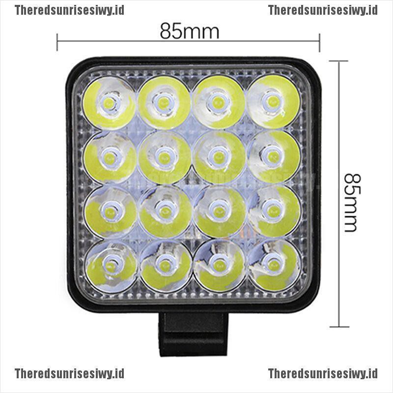 Xz Lampu Sorot 16 LED 48W 12V / 24V untuk Fog Lamp Mobil / ATV / Off-Road