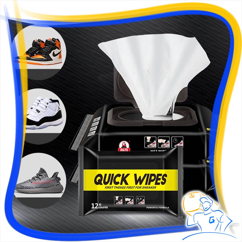 Pembersih Sepatu Sneakers Putih Sepatu Kulit Tanpa Air Tisu Basah Pembersih Tas Kulit Serbaguna Penghilang Noda Perawatan Sepatu Tissue Shoe Wet Quick Wipes Shoes Cleaner Kit