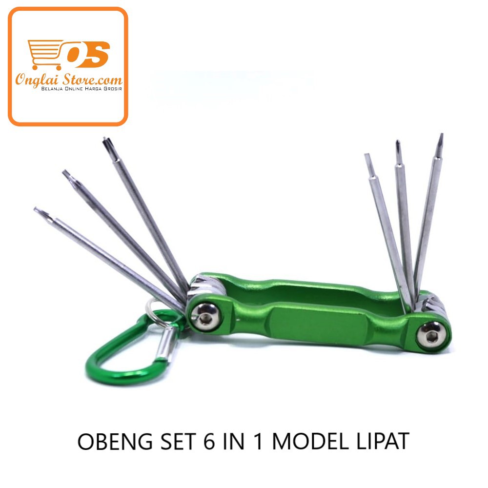 OBENG SET 6 IN 1 MODEL LIPAT (70150) / Obeng / OBENG LIPAT 6 IN 1 SET TERBARU