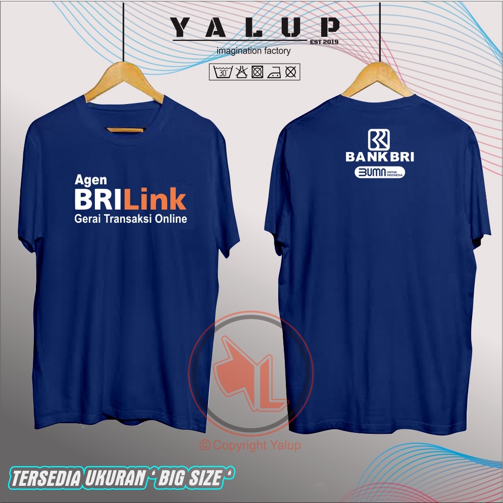 kaos baju agen brilink bank bri bumn hadir untuk negeri terlaris   kaos distro