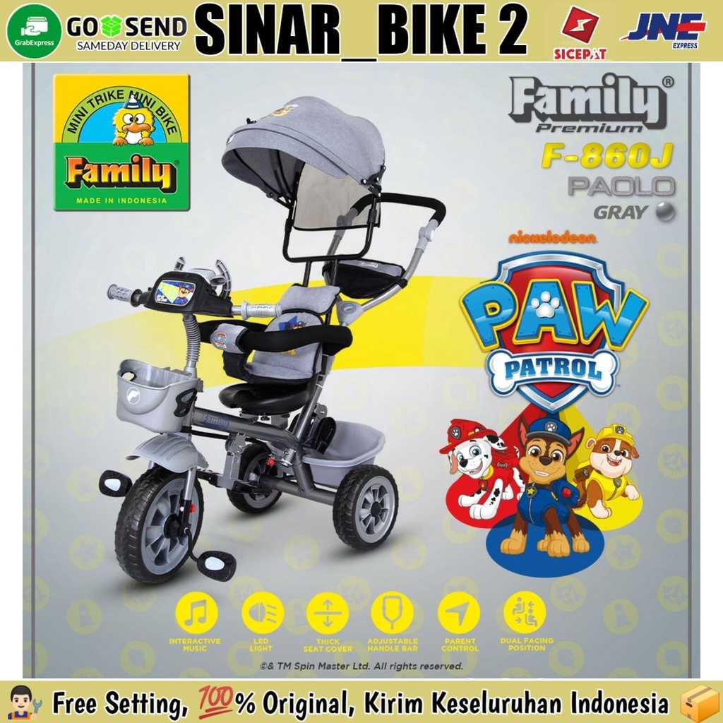 Sepeda Anak Roda Tiga Family Paolo F-860J