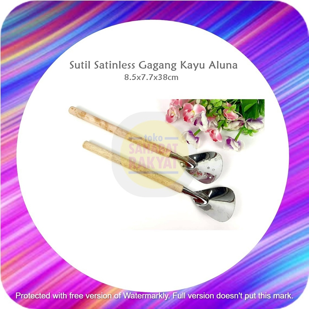 DPRL169N Sutil Satinless Lubang Gagang Kayu Aluna