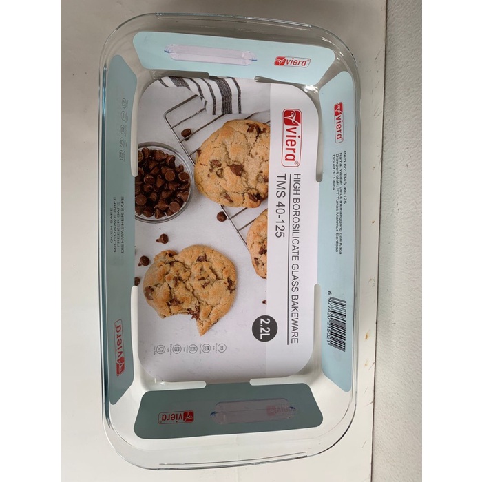 Loyang Kaca - Loyang Kaca 2200Ml Bakeware Viera Food Grade Oven Safe Kaca Tebal
