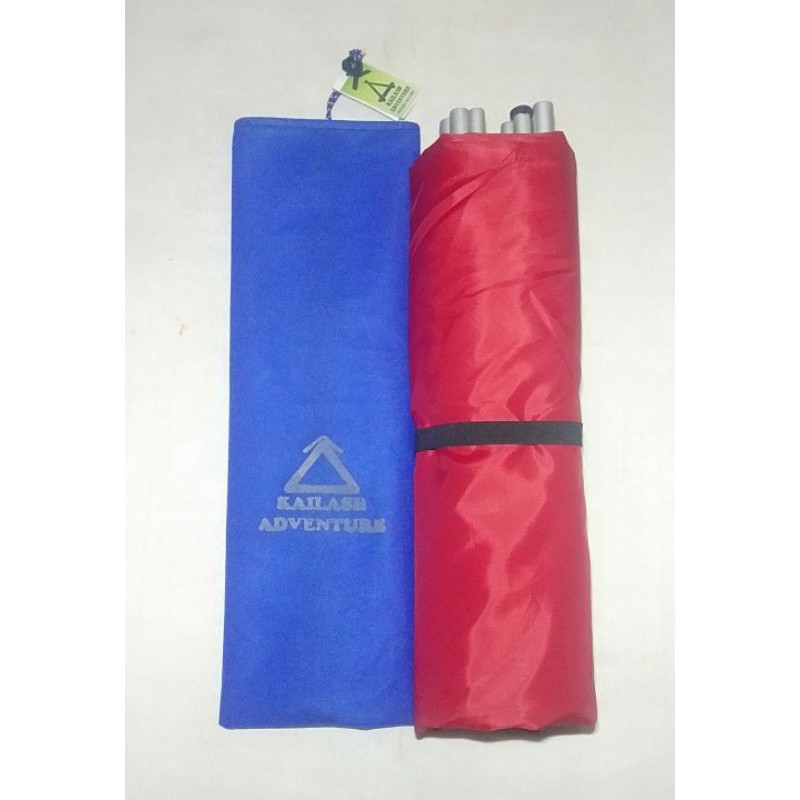 Paket Lengkap Flysheet 3x3 M dan Tiang Alluminium Pasak Tali - Detail Pada gambar dan deskripsi