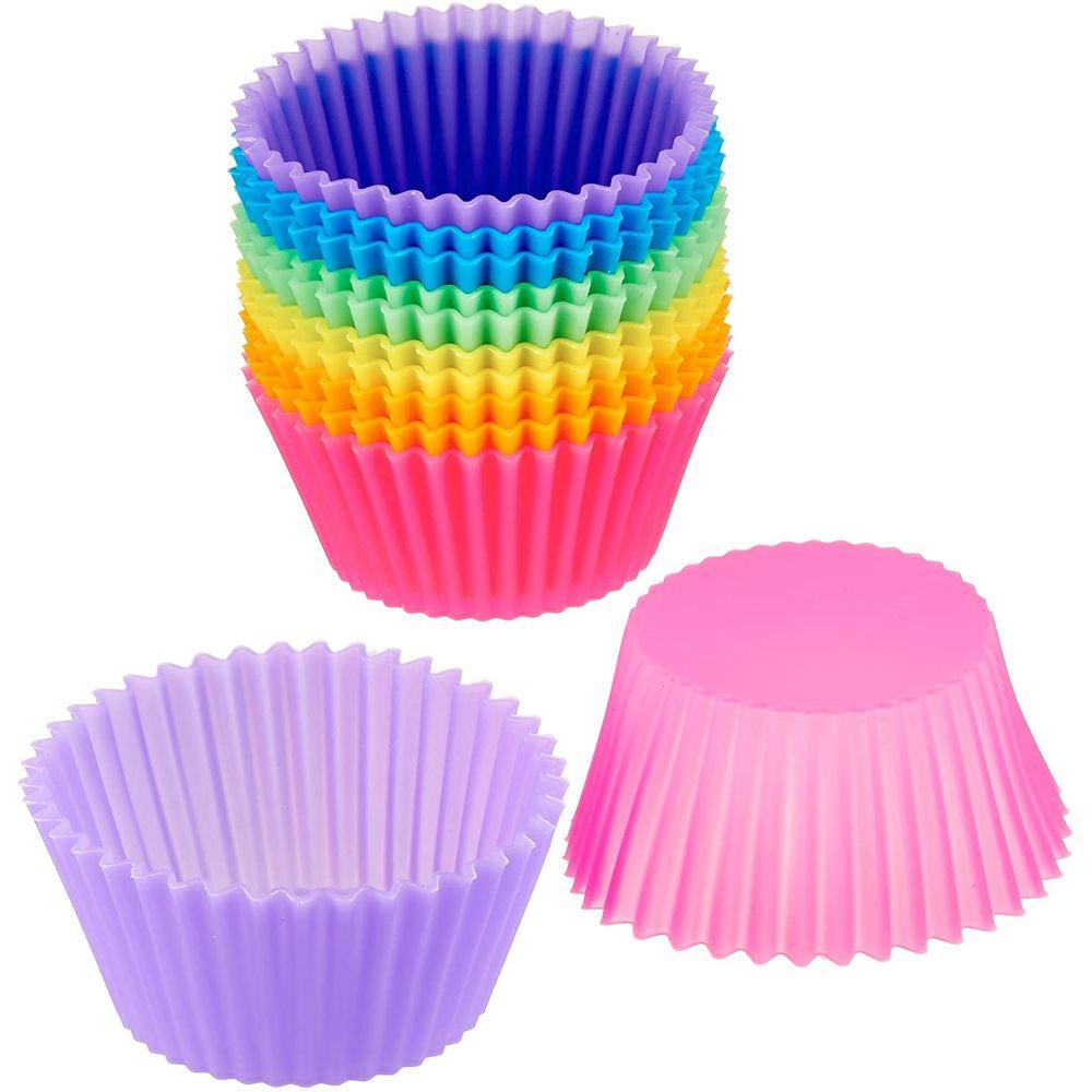 R-FLOWER 12 /24pcs Silikon Cup Kue DIY Pembungkus Pastry Tools Liner Cetakan Kue