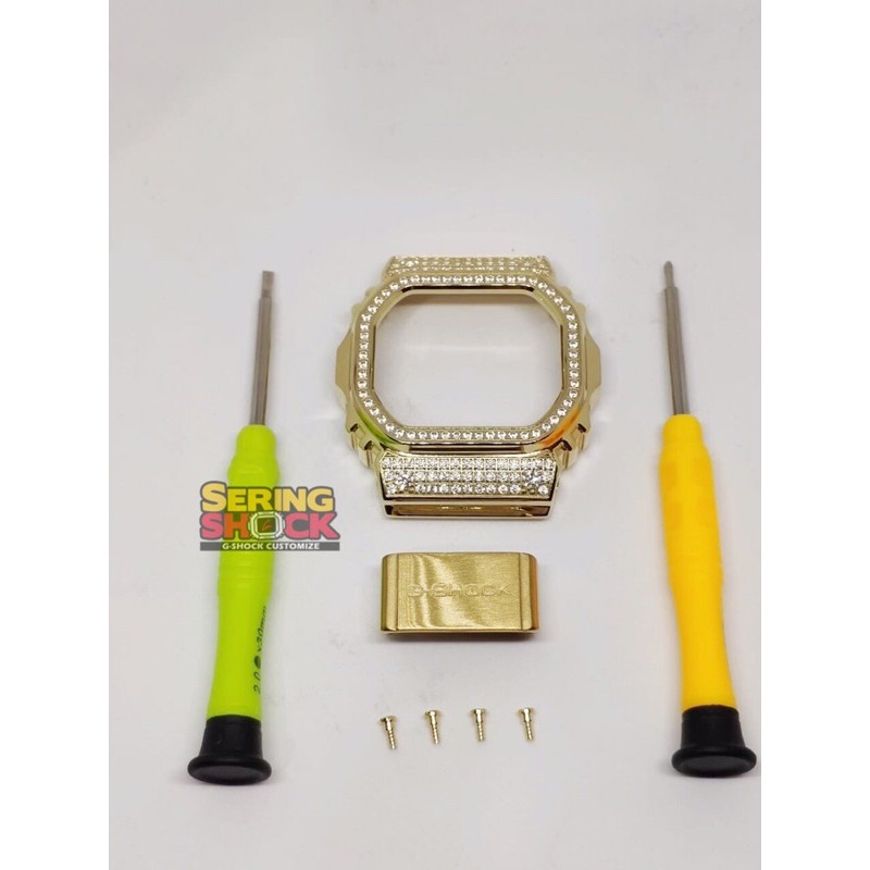 BESEL METAL Gshock DW5600 GOLD JEWELRY Casio G-shock