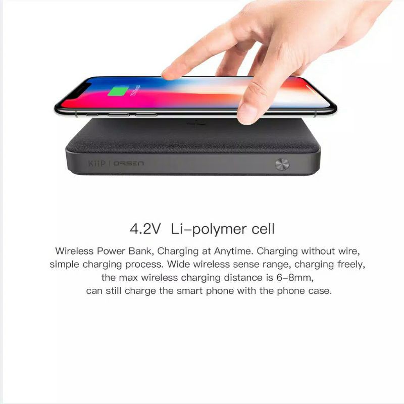 KIIP WIRELESS POWERBANK 10W FAST CHARGING PD &amp; QC 3.0 18W 20000mAh/10000mAh