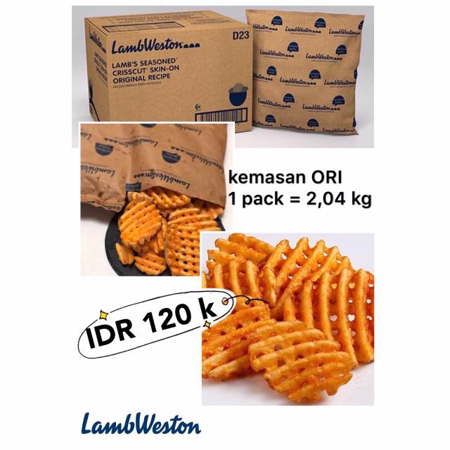 Jual Lamb Weston Fries Kentang Goreng Waffle Shopee Indonesia