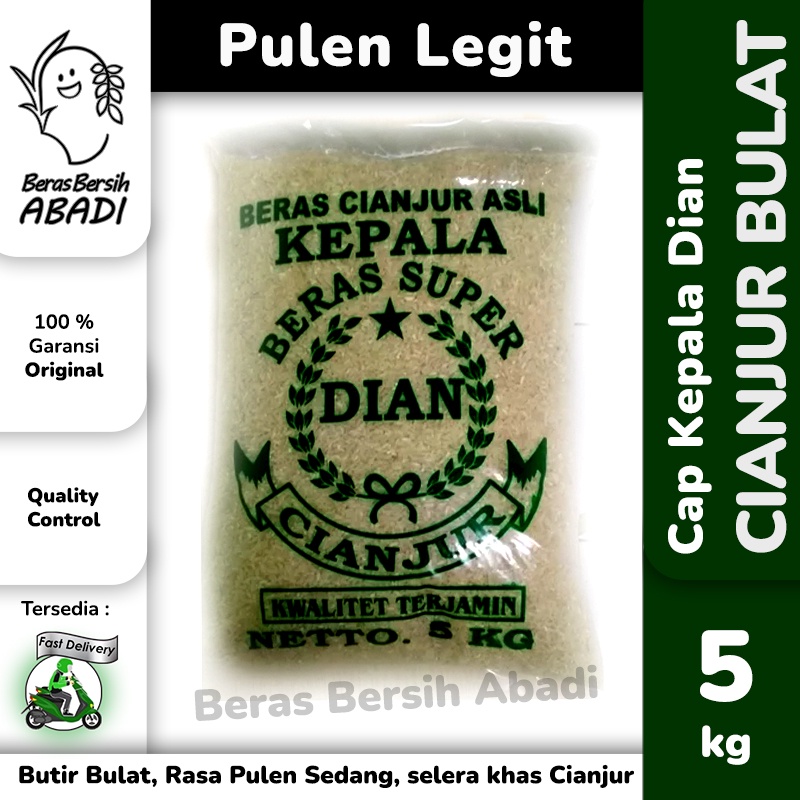 

Beras Bulat Dian Cianjur Bersih Berkualitas 5kg
