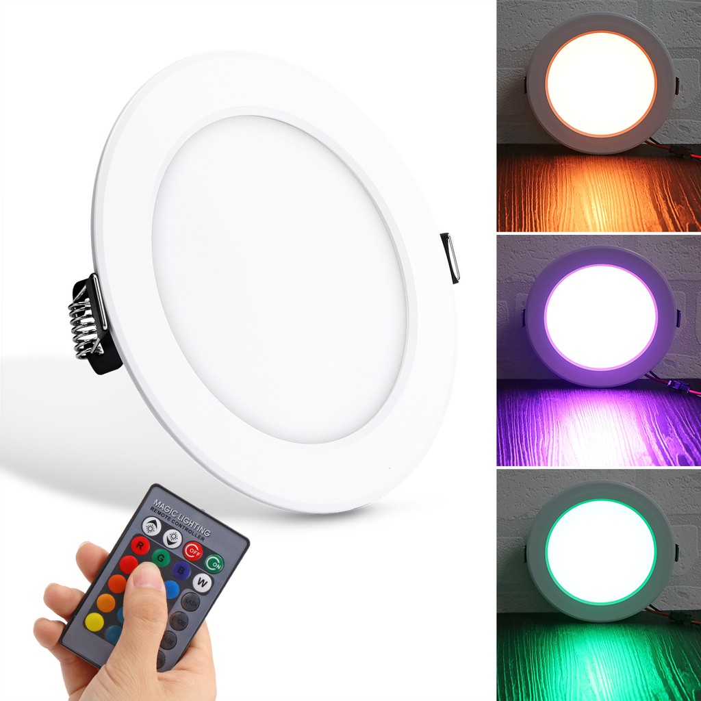 Lampu LED RGB 10W Bentuk Bulat dengan Kontrol P   anel AC 85
