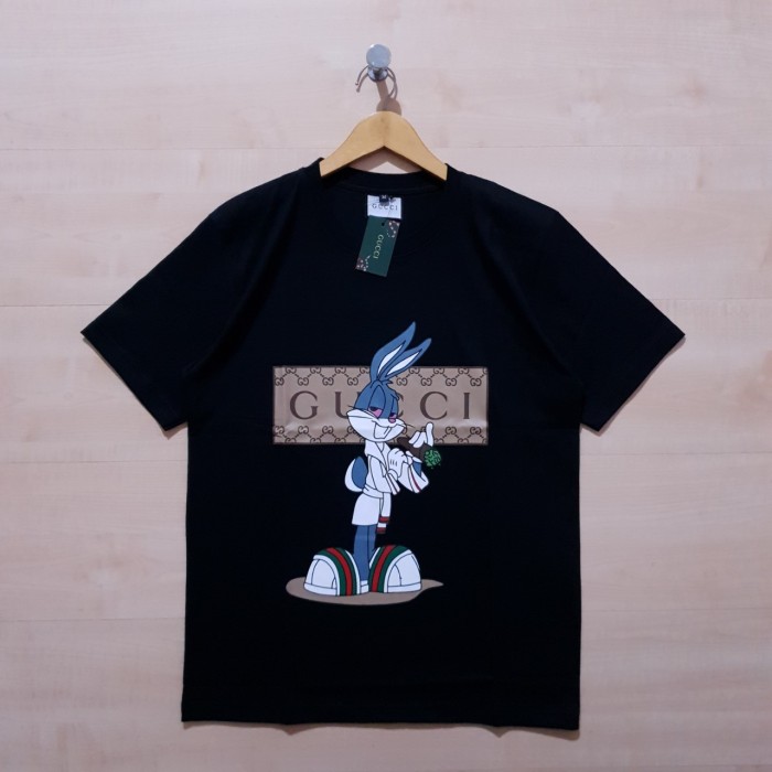KAOS T SHIRT GUCCI X BUGS BUNNY WEAR GUCCI TEE BLACK - M