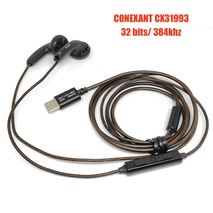 KGIS Type C Jack Headset Build in DAC Custom HiFi Earphone USB C