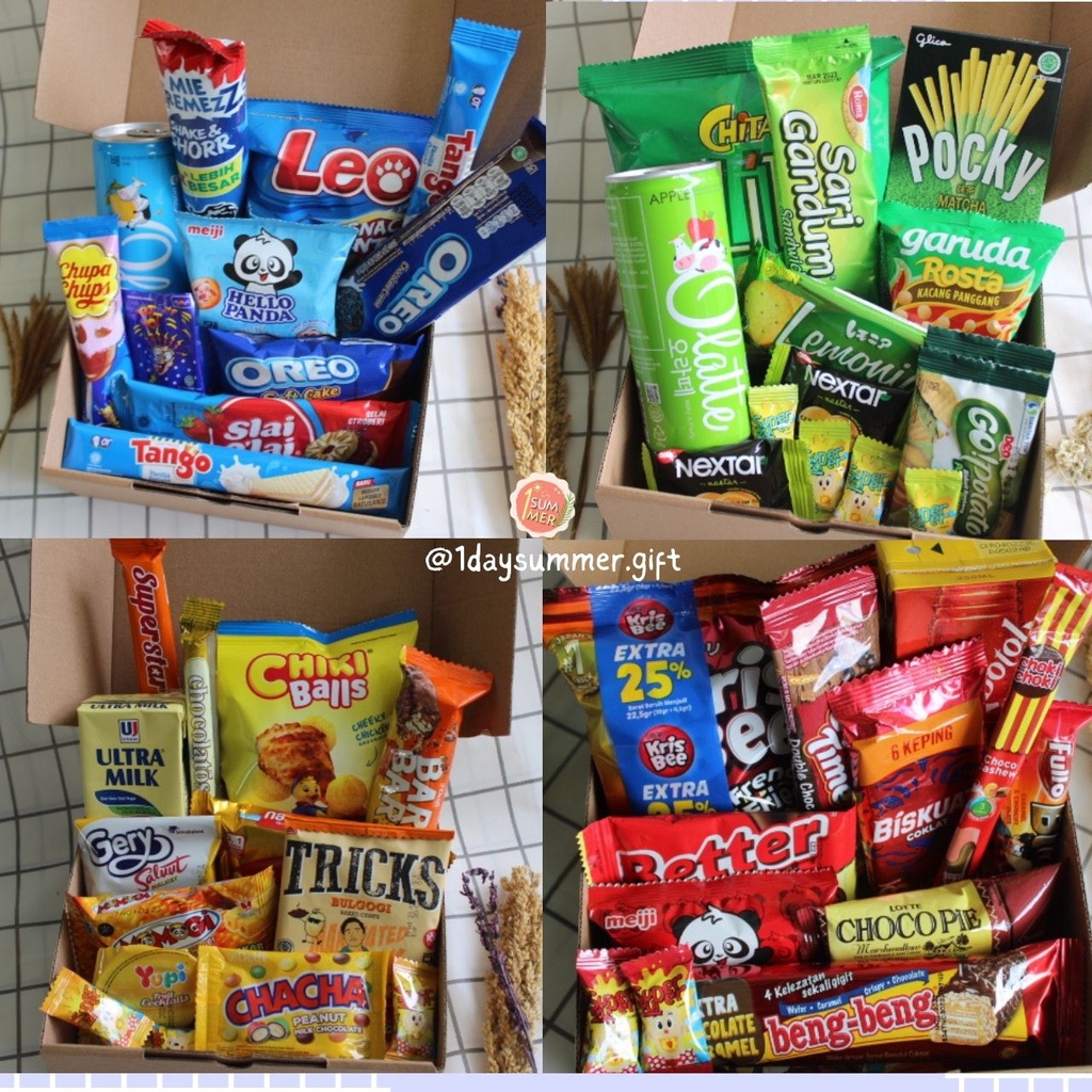 

Snack Box / Hampers Snack Lebaran / Hadiah Ulang Tahun / Hadiah Wisuda / Gift Box / Hadiah Anniversary