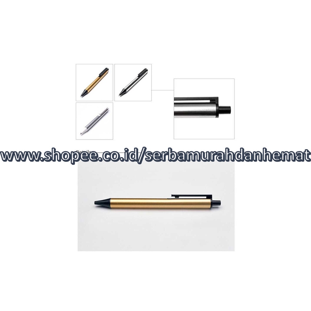 Pena Gel Stainless 0.5mm 1 PCS KACO TUBE Tinta Hitam