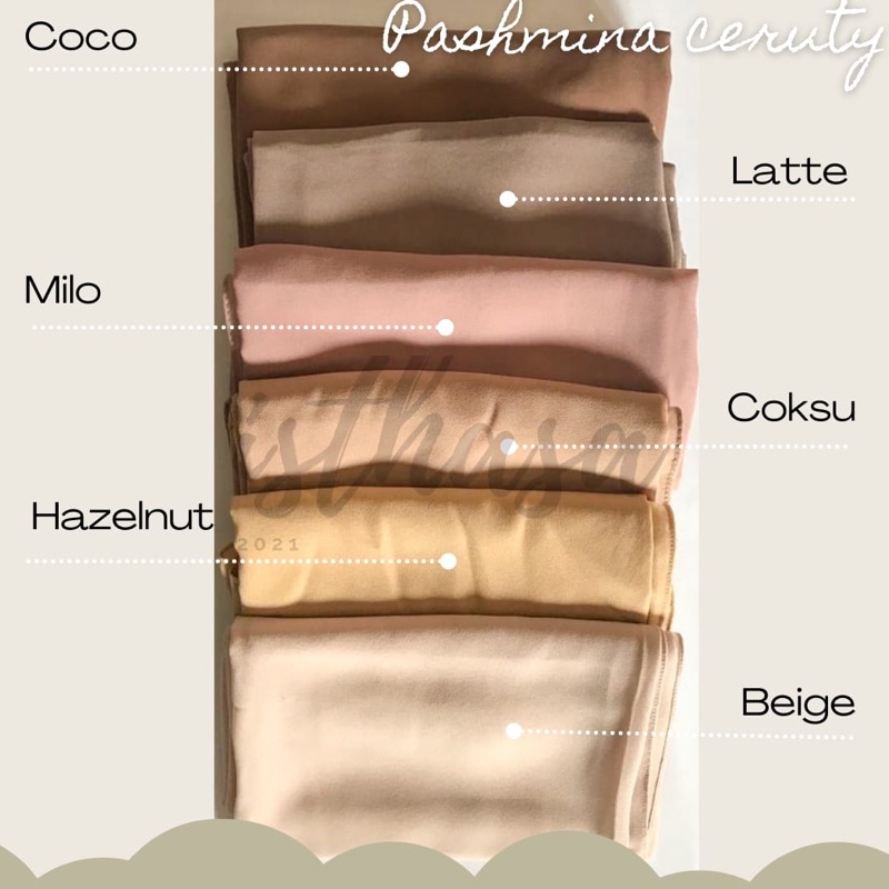 [TERMURAH]Pashmina Ceruty Choco series PREMIUM QUALITY by Isthasa