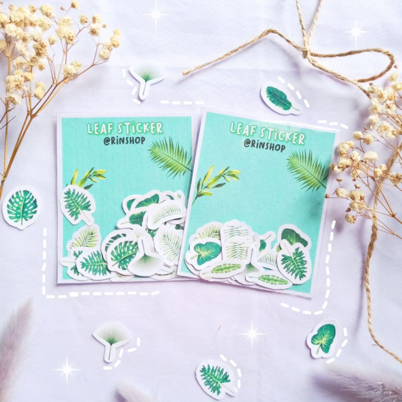 

STICKER LEAF , daun aesthetic , lucu , mini leaf