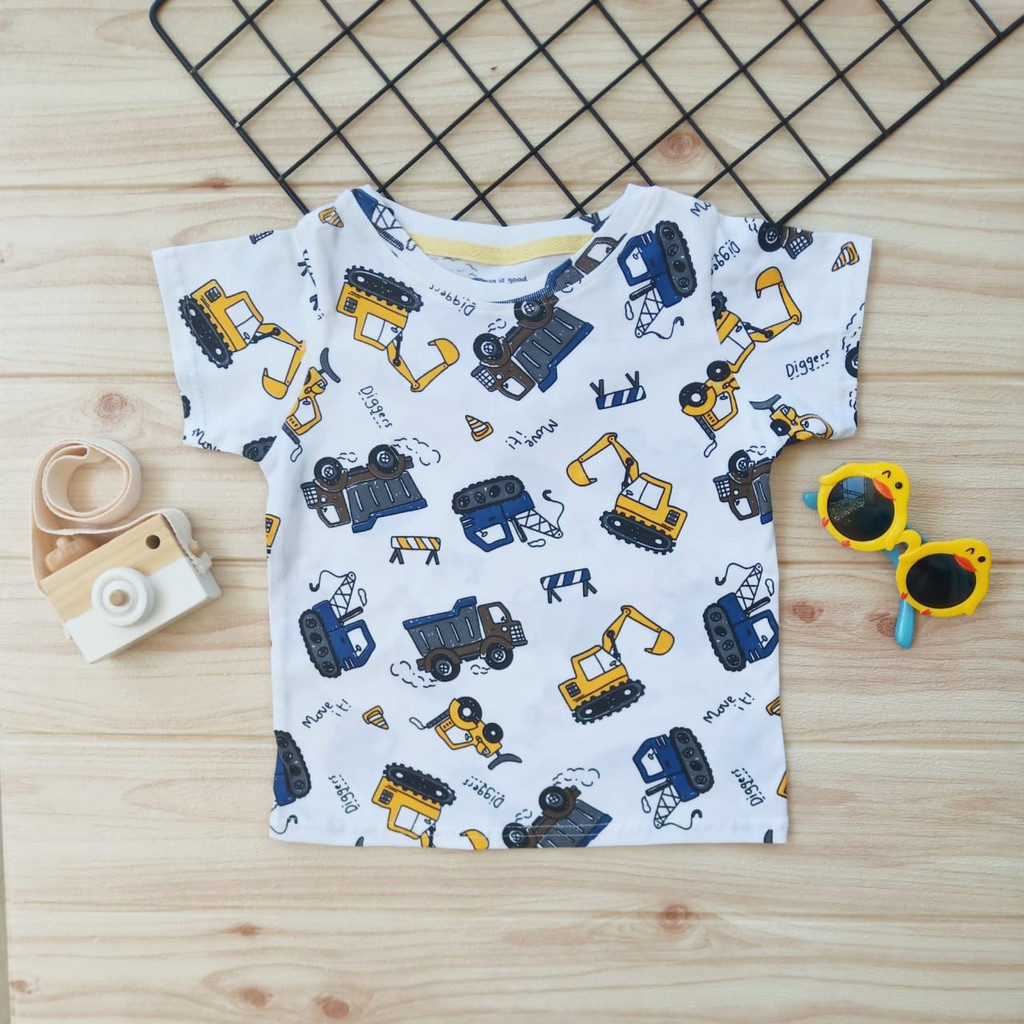  KAOS  ANAK  COWO FULL  PRINT  KAOS  ANAK  PRINTED MOTIF WORK 