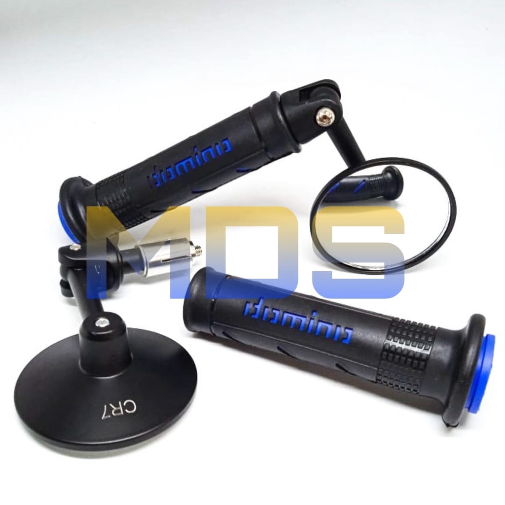 PAKET 2 In 1 Spion Jalu cembung bulat plus Handgrip sisik NMAX.BEAT.PCX.MIO.VARIO DLL-2