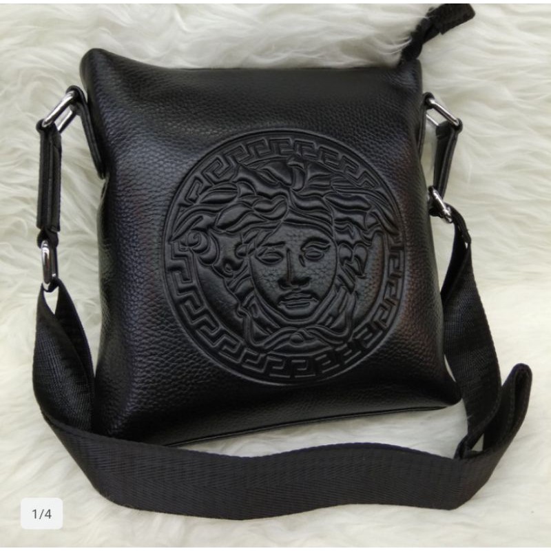 Tas selempang kulit asli versace mini