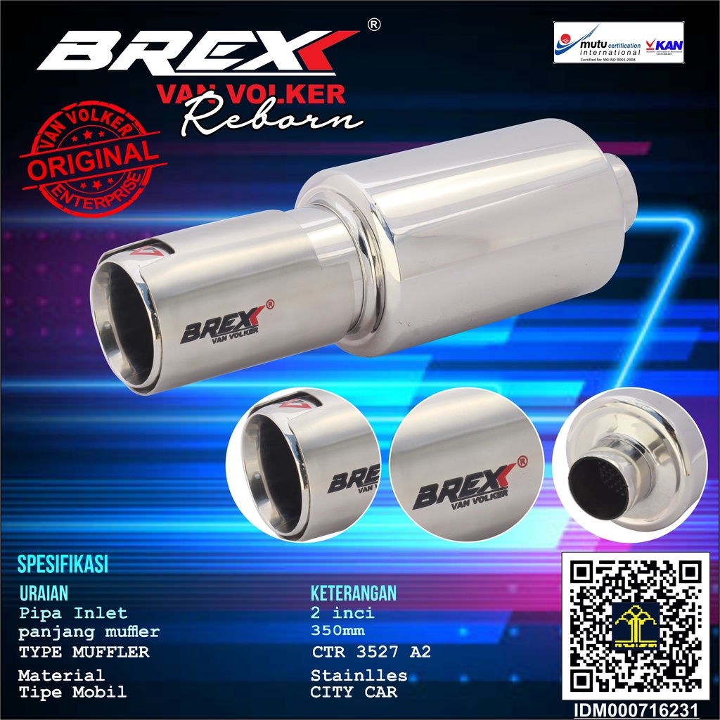knalpot Brexx Vanvolker suara bass gahar adem type CTR 3527 A2