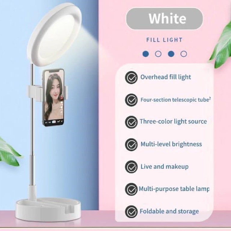 Grosir - R781 RingLight Cermin Holder HP / Selfie Ringlight / Kaca MakeUp /  Live Tiktok Led Light