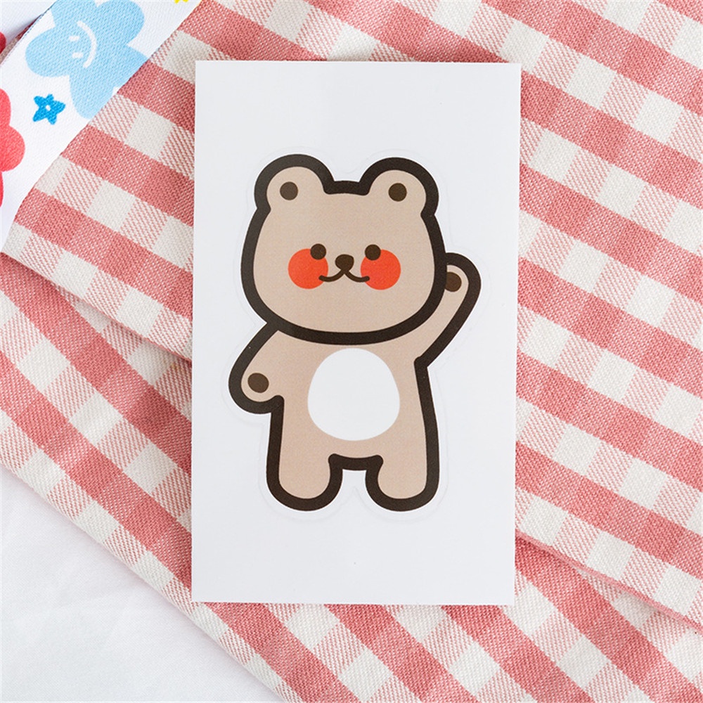 3pcs Korea Lucu Kartun Beruang dan Kelinci Termos Mug Stiker Pvc Tahan Air