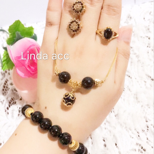 set giok asli gelang giok karet