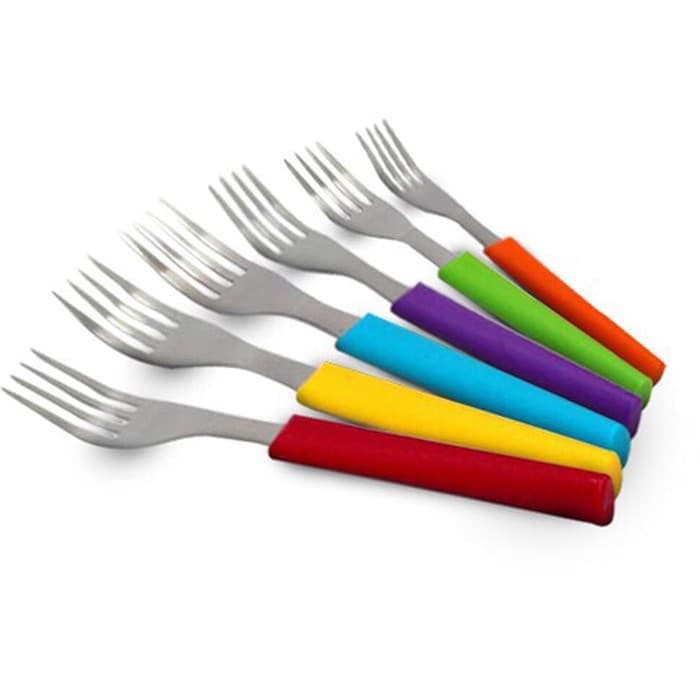 OXONE Ranbow fork set 6pc OX 601 - Garpu makan stainless tebal Ori