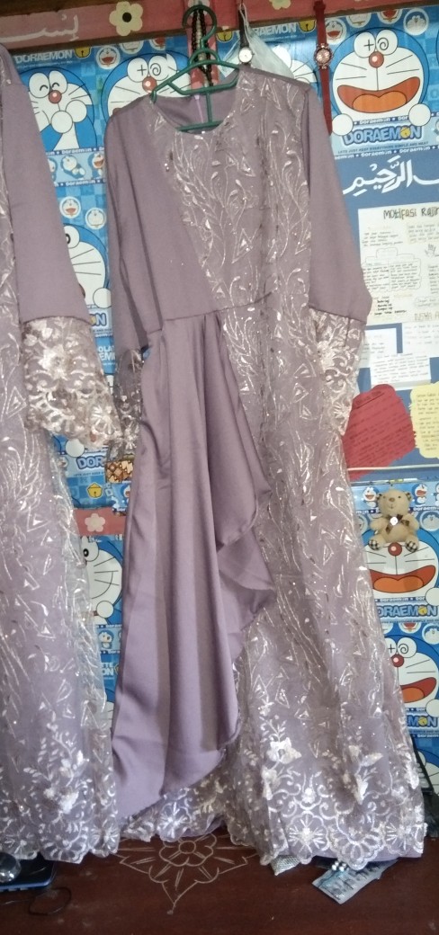 Gamis Muslim Indahlla /brukat Tile/premium/ Kondangan/ Seragam